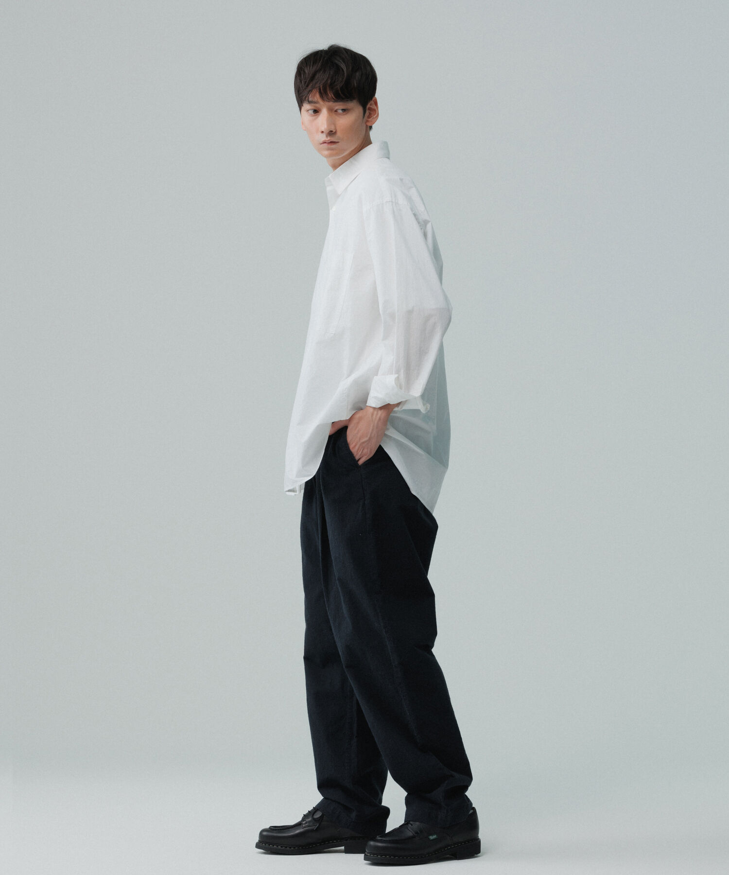 ADAM ET ROPE'「ビッグシルエット アソート レギュラーカラー シャツ / ロングシーズン着用可能」|シャツ・ブラウス|