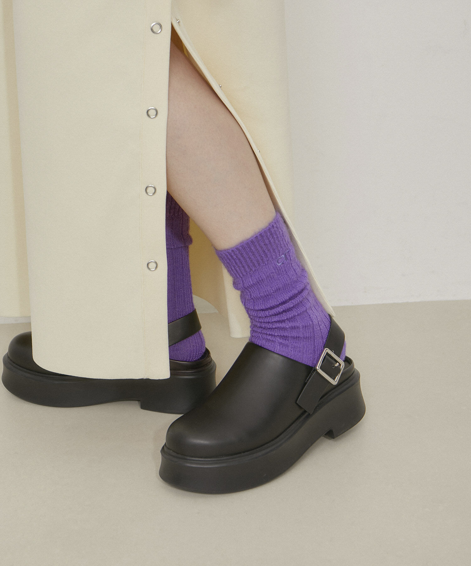 ADAM ET ROPE'「ARロゴヘアリーリブソックス」|ソックス|