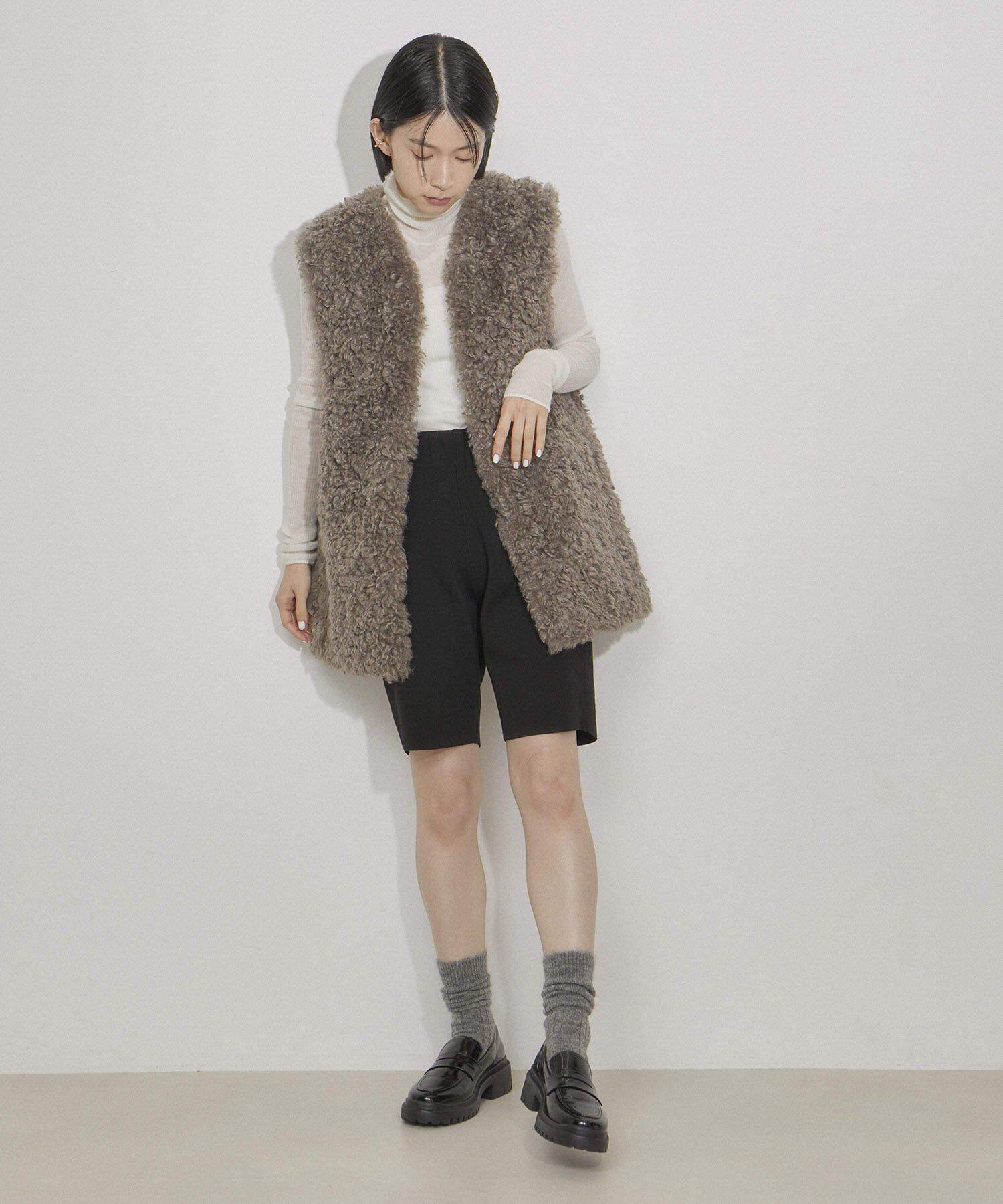 ADAM ET ROPE'「ARロゴヘアリーリブソックス」|ソックス|