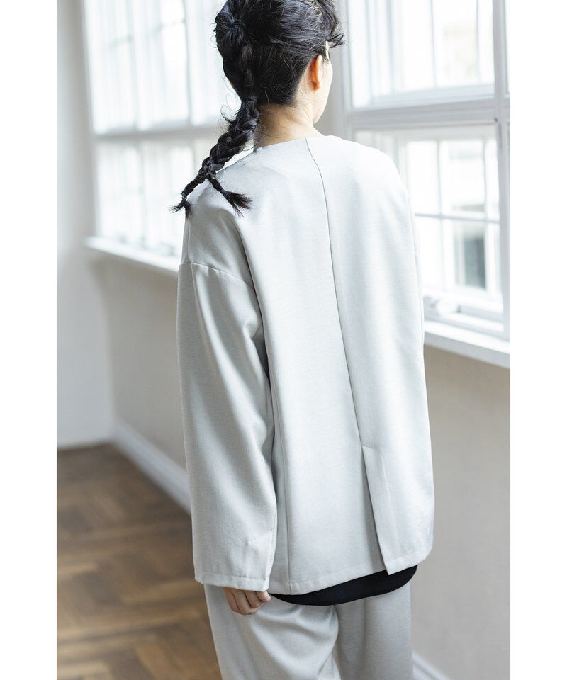  「ノーカラーアシンメトリージャケット」|ノーカラージャケット|
