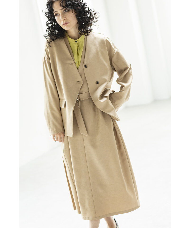  「ノーカラーアシンメトリージャケット」|ノーカラージャケット|