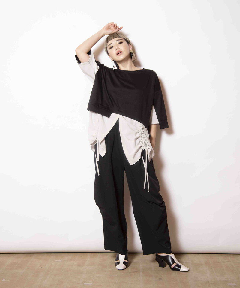  「切替ドローストリングプルオーバー」|Tシャツ・カットソー|