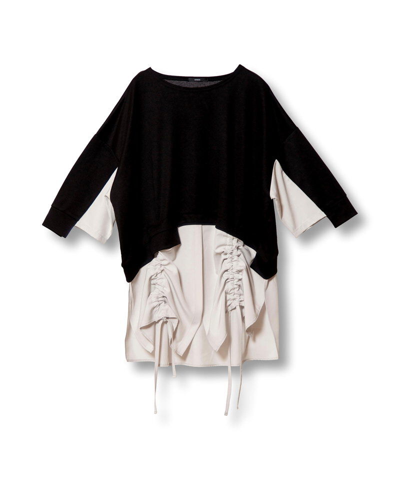  「切替ドローストリングプルオーバー」|Tシャツ・カットソー|