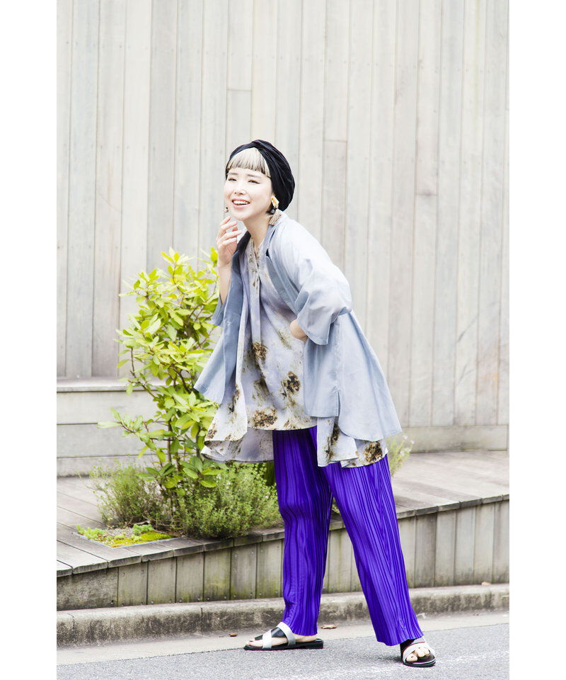  「プリントVネックビッグブラウス」|シャツ・ブラウス|