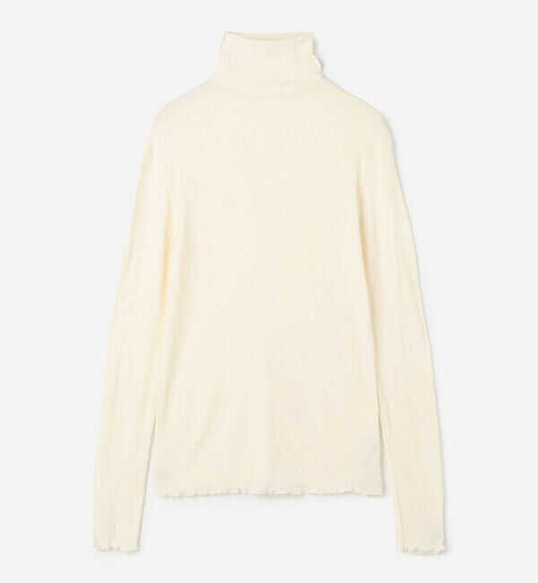  「TICCA | ウールシルク ボトルネックプルオーバー WOMEN」|Tシャツ・カットソー|ECRU