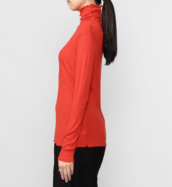  「TICCA | ウールシルク ボトルネックプルオーバー WOMEN」|Tシャツ・カットソー|