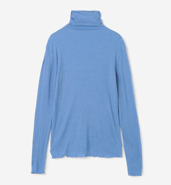  「TICCA | ウールシルク ボトルネックプルオーバー WOMEN」|Tシャツ・カットソー|BLUE