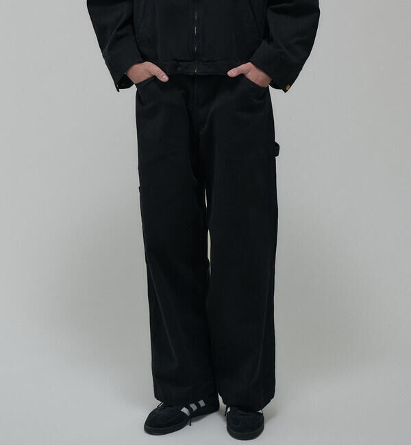  「SCYE BASICS | 〈別注〉ストレッチコットンダック カーペンターパンツ MEN」|チノ|BLACK