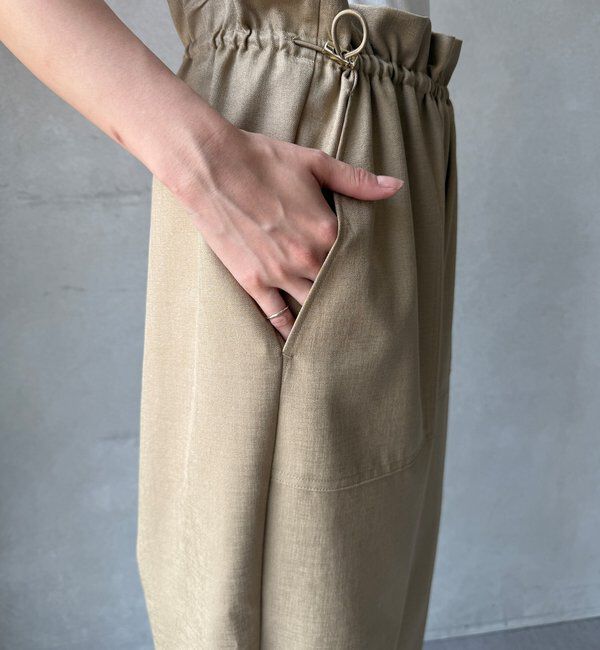  「【WEB限定】 麻調シャイニーイージーパンツ」|チノ|