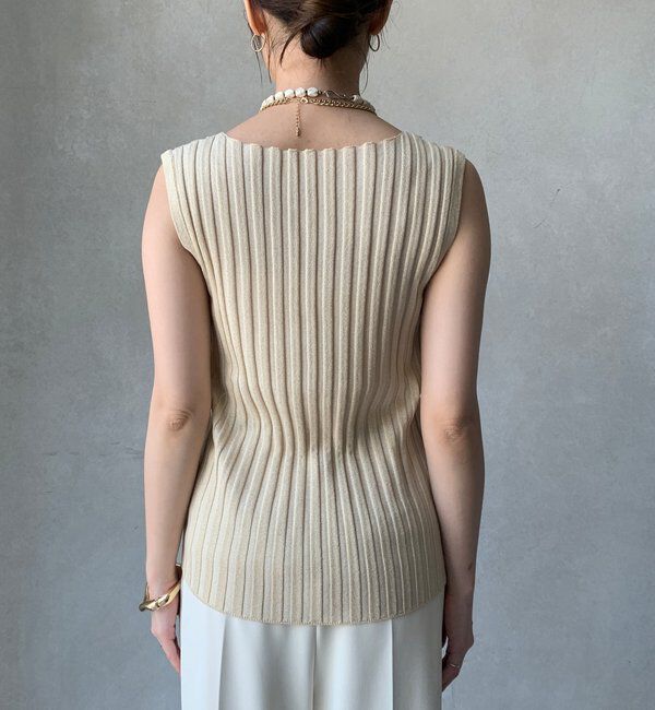  「【WEB限定】ラメリブニットタンク」|ニット・セーター|