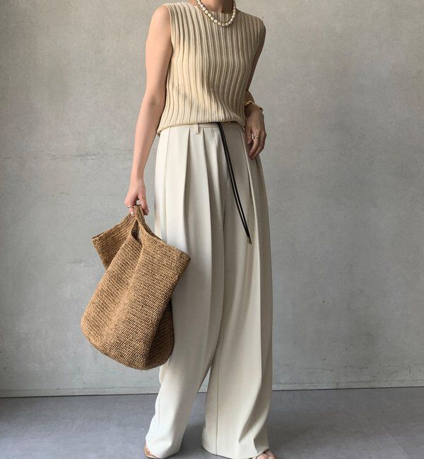  「【WEB限定】ラメリブニットタンク」|ニット・セーター|