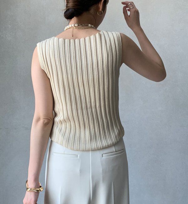  「【WEB限定】ラメリブニットタンク」|ニット・セーター|