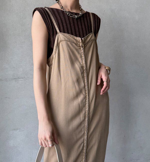  「【WEB限定】ラメリブニットタンク」|ニット・セーター|ブラウン