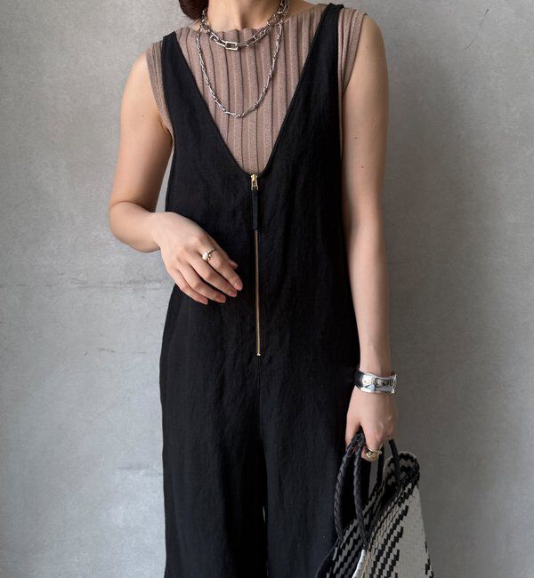  「【WEB限定】ラメリブニットタンク」|ニット・セーター|モカ