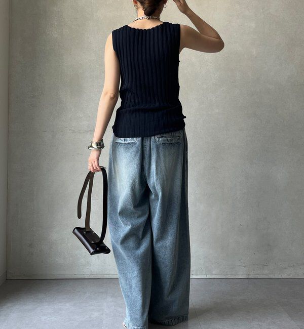  「【WEB限定】ラメリブニットタンク」|ニット・セーター|