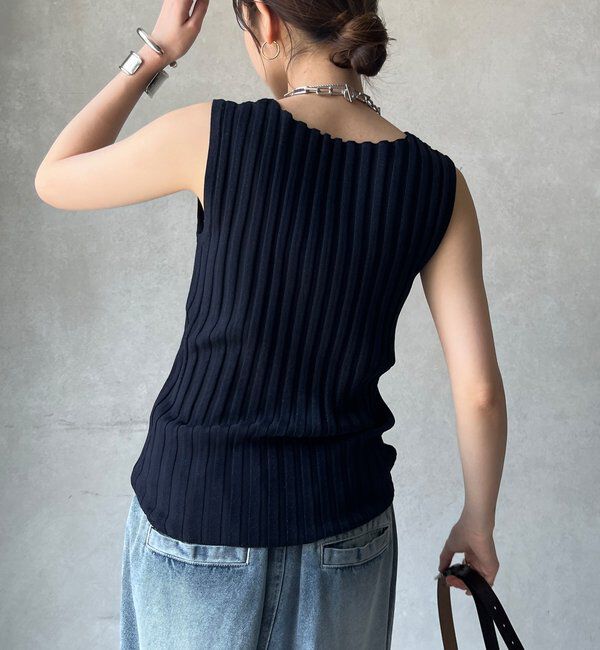  「【WEB限定】ラメリブニットタンク」|ニット・セーター|