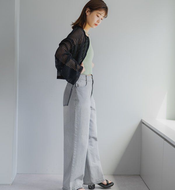  「【WEB限定/2サイズ展開】カットレースカーディガン」|Tシャツ・カットソー|