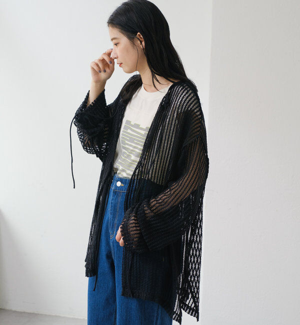  「【WEB限定/2サイズ展開】カットレースカーディガン」|Tシャツ・カットソー|