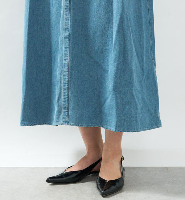  「《2サイズ・大人カジュアルなムードに》半袖デニムシャツワンピース」|その他|