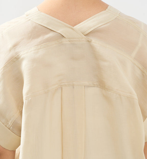  「《きちんと感・快適な着心地》カラーレス半袖シャツ」|シャツ・ブラウス|