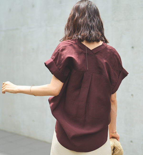  「《きちんと感・快適な着心地》カラーレス半袖シャツ」|シャツ・ブラウス|