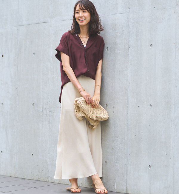  「《きちんと感・快適な着心地》カラーレス半袖シャツ」|シャツ・ブラウス|