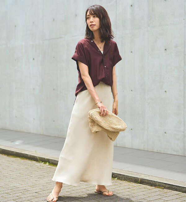  「《きちんと感・快適な着心地》カラーレス半袖シャツ」|シャツ・ブラウス|