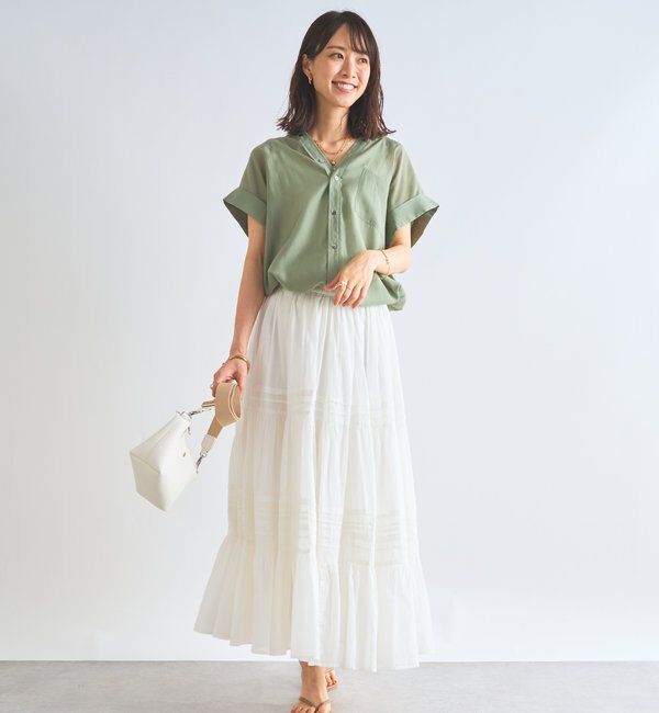  「《きちんと感・快適な着心地》カラーレス半袖シャツ」|シャツ・ブラウス|