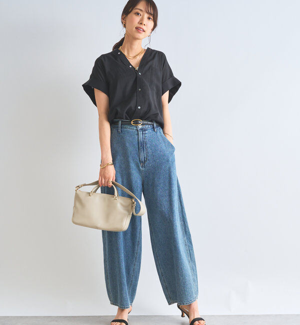  「《きちんと感・快適な着心地》カラーレス半袖シャツ」|シャツ・ブラウス|