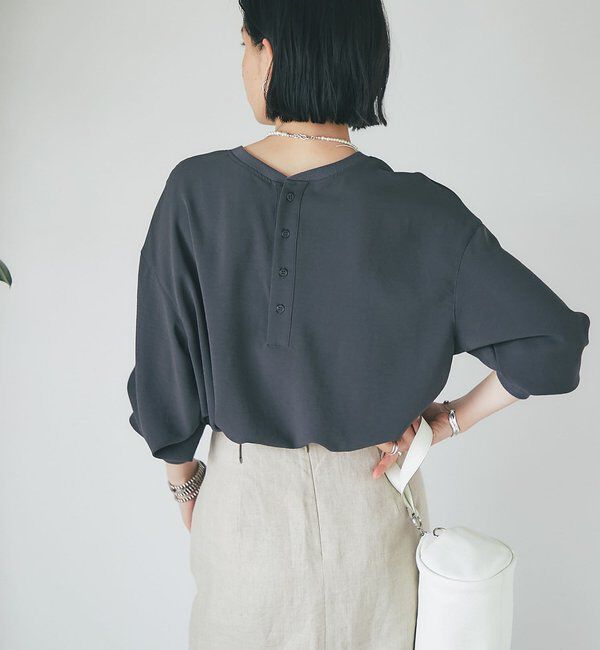  「【さらっと着やすい！/冷房・日焼け対策◎】ジョーゼットポケットブラウス」|シャツ・ブラウス|