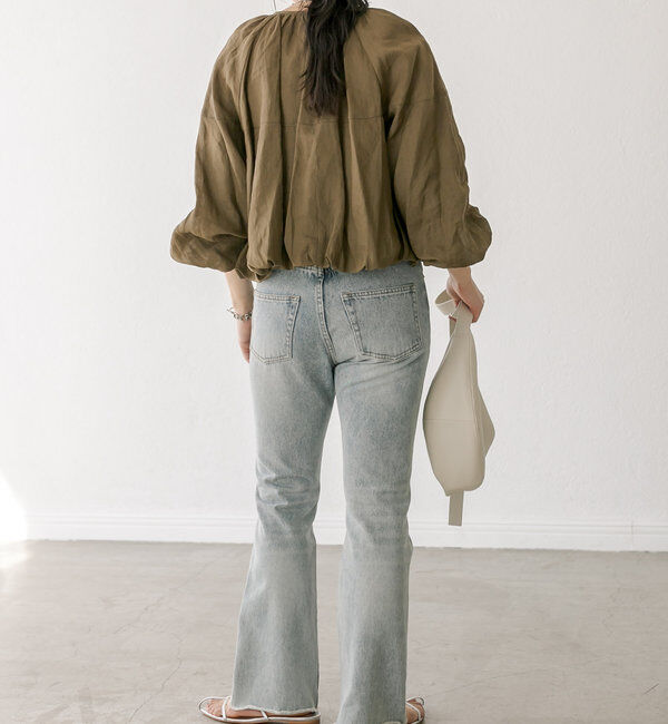  「【MONN.:. (モン)】フレアデニム」|デニム|