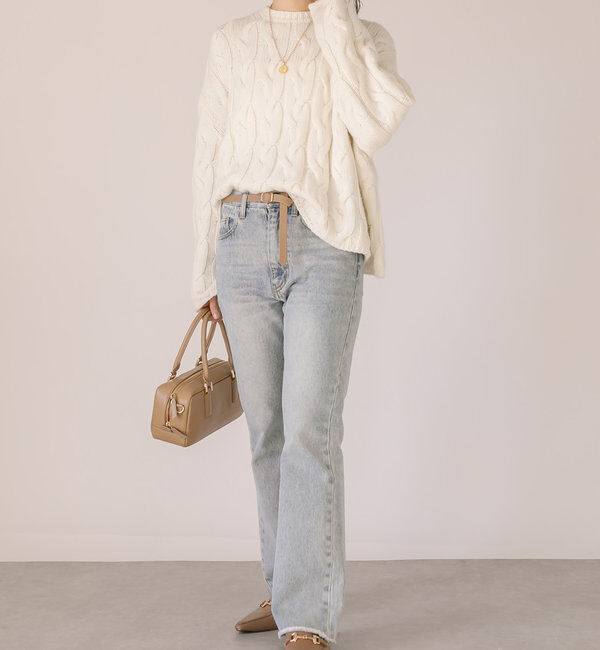  「【MONN.:. (モン)】フレアデニム」|デニム|