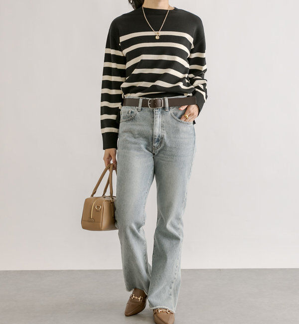  「【MONN.:. (モン)】フレアデニム」|デニム|