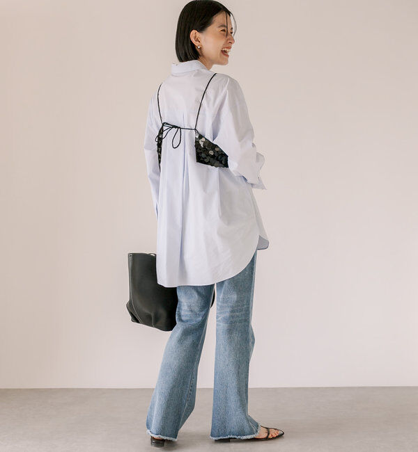  「【MONN.:. (モン)】フレアデニム」|デニム|