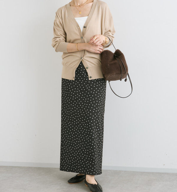  「【ストレッチ◎】ドットIラインタイトスカート」|スカート|