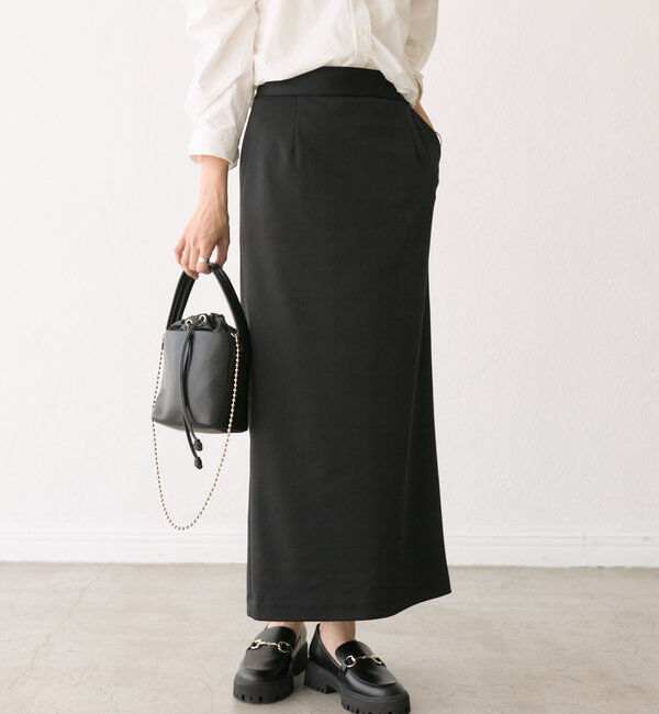  「【ストレッチ◎】ドットIラインタイトスカート」|スカート|