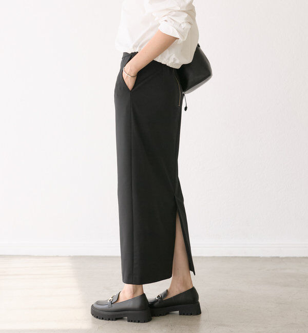  「【ストレッチ◎】ドットIラインタイトスカート」|スカート|