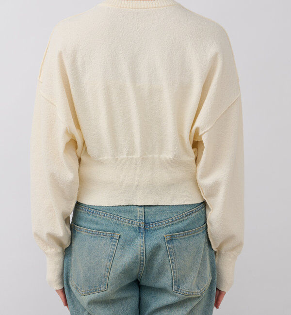  「【羽織でも１枚でも着れる】ブークレーzipニット」|カーディガン|