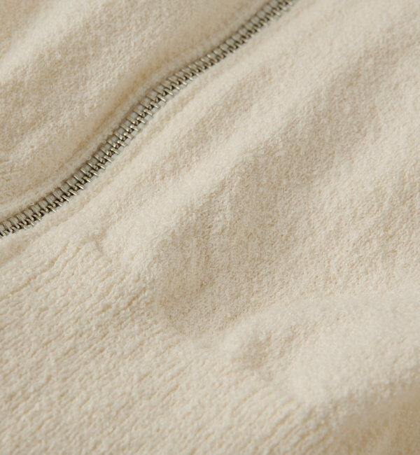  「【羽織でも１枚でも着れる】ブークレーzipニット」|カーディガン|