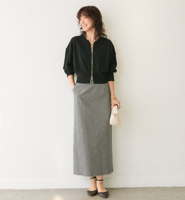  「【羽織でも１枚でも着れる】ブークレーzipニット」|カーディガン|