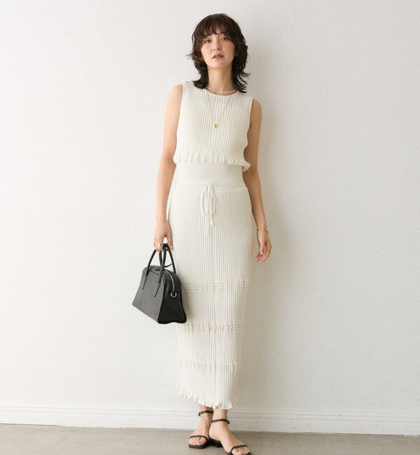  「【セットアップ対応】ウエービーリブスカート」|スカート|