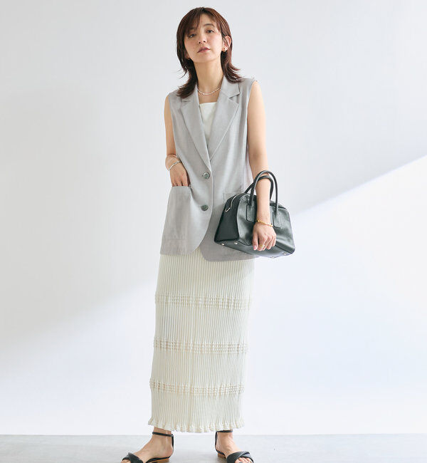  「【セットアップ対応】ウエービーリブスカート」|スカート|