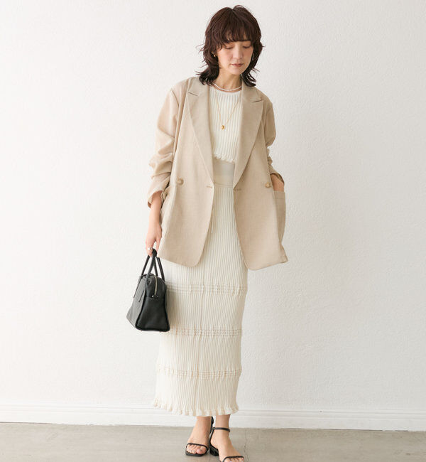  「【セットアップ対応】ウエービーリブスカート」|スカート|