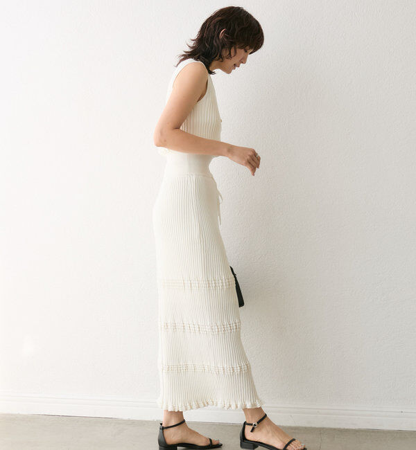  「【セットアップ対応】ウエービーリブスカート」|スカート|