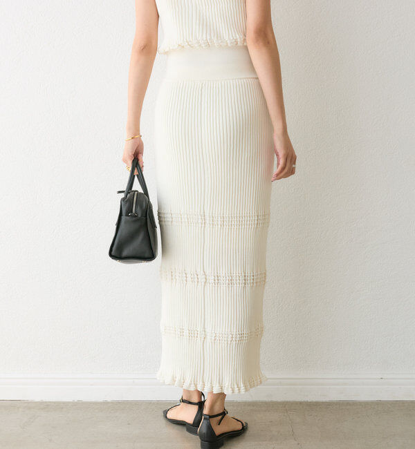  「【セットアップ対応】ウエービーリブスカート」|スカート|