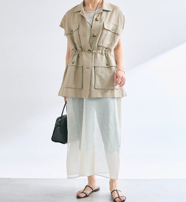  「【こなれ感抜群】ドロストサファリジレ」|ベスト・ジレ|