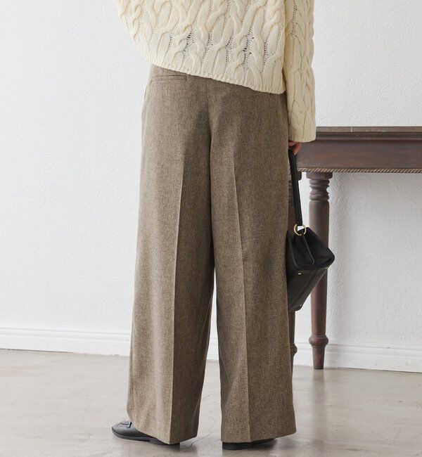  「【セットアップ対応可】ウーリーツイル2タックパンツ」|チノ|