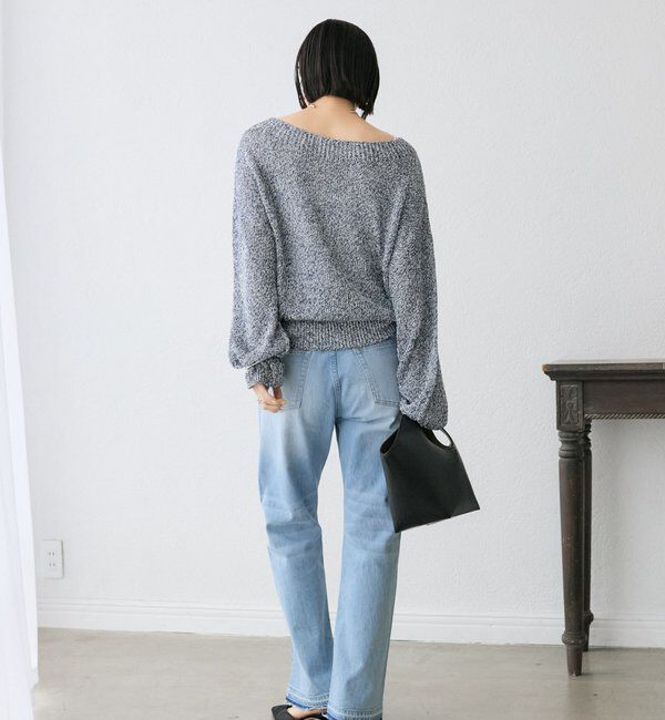  「予約【ワンショルやオフショルにも！】ペーパーMIXニット」|ニット・セーター|