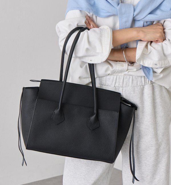  「予約【実用性抜群】フラップポケットトートバッグ」|クラッチバッグ|ブラック