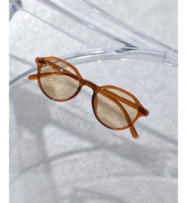  「【ショルダーケース付き】クリアフレームサングラス」|サングラス|